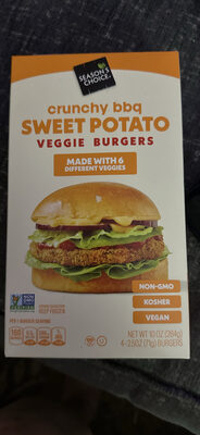 Crunchy Bbq Sweet Potato Veggie Burger