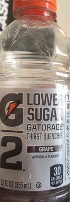 Gatorade G2 Low Calorie Grape Thirst Quencher 12 Fluid Ounce Bottle.