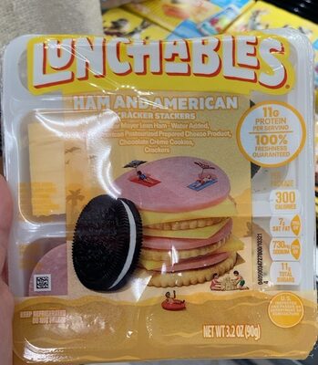LUNCHABLES LUNCHABLES HAM AND AMERICAN CRACKER STACKERS, 3.2 OZ