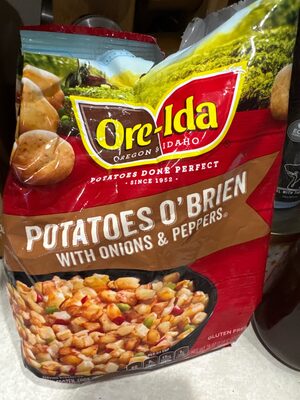 POTATOES O'BRIEN WITH ONIONS & PEPPERS, ONIONS & PEPPERS