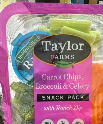 Carrot chips, broccoli & celery snack pack