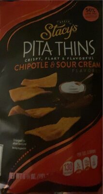 CHIPOTLE & SOUR CREAM FLAVORED PITA THINS, CHIPOTLE & SOUR CREAM