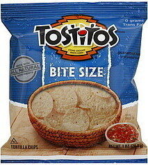 Bite size tortilla chips