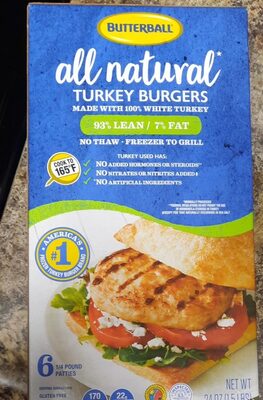 All natural turkey burgers