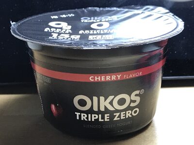 CHERRY FLAVOR TRIPLE ZERO BLENDED GREEK NONFAT YOGURT, CHERRY