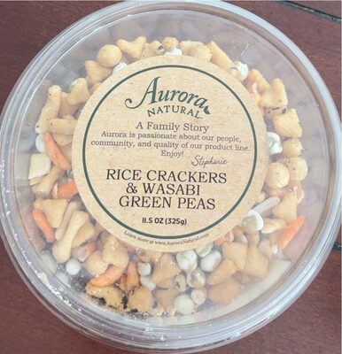 AURORA NATURAL RICE CRACKERS & WASABI GREEN PEAS, 11.5 OZ