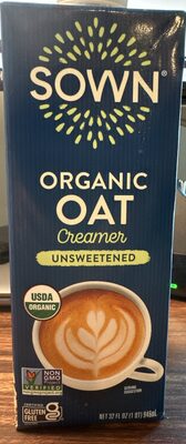 UNSWEETENED ORGANIC OAT CREAMER, UNSWEETENED