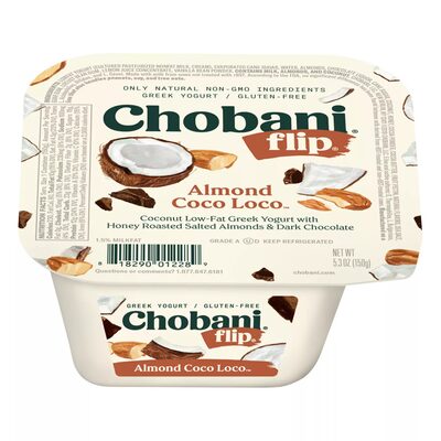 ALMOND COCO LOCO COCONUT LOW-FAT GREEK YOGURT WITH HONEY ROASTED SALTED ALMONDS & DARK CHOCOLATE, ALMOND COCO LOCO