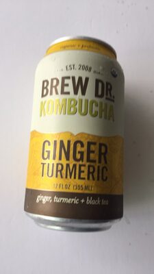 GINGER TURMERIC ORGANIC KOMBUCHA, GINGER TURMERIC