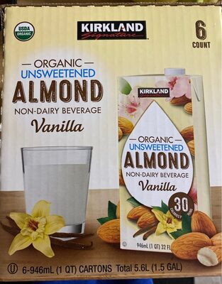 Kirkland Organic Unsweetened Almond Non-Dairy Beverage, Vanilla