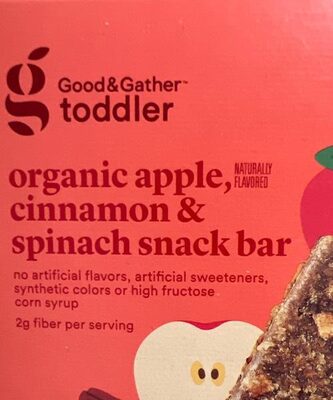 Target Stores APPLE, CINNAMON & SPINACH ORGANIC SNACK BARS, APPLE, CINNAMON & SPINACH