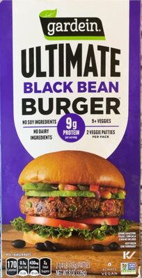 BLACK BEAN ULTIMATE BURGER VEGGIE PATTIES, BLACK BEAN