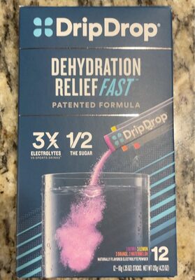 BERRY, LEMON, ORANGE, WATERMELON DEHYDRATION RELIEF FAST ELECTROLYTE POWDER STICKS, BERRY, LEMON, ORANGE, WATERMELON