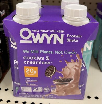 COOKIES & CREAMLESS PROTEIN SHAKE, COOKIES & CREAMLESS