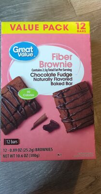 CHOCOLATE FUDGE FIBER BROWNIE BAKED BARS, CHOCOLATE FUDGE