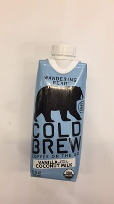 COLD BREW COFFEE ON THE GO, VANILLA WITH A SPLASH OF COCONUT MILK