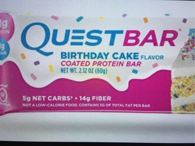 BIRTHDAY CAKE FLAVOR PROTEIN BAR, BIRTHDAY CAKE