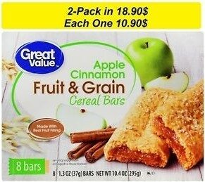 Wal-Mart Stores, Inc. FRUIT & GRAIN CEREAL BARS