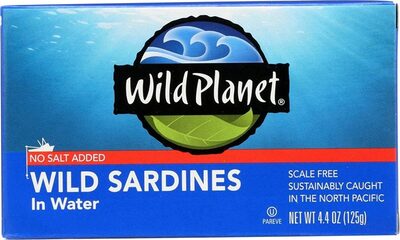 NO SALT ADDED WILD SARDINES IN WATER