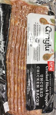 CRACKED BLACK PEPPER UNCURED CHICKEN BACON, CRACKED BLACK PEPPER