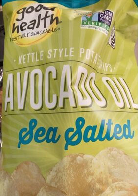 AVOCADO OIL SEA SALTED KETTLE STYLE POTATO CHIPS, SEA SALT