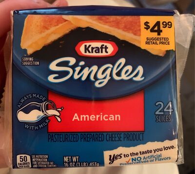 AMERICAN SINGLES PASTEURIZED PREPARED CHEESE PRODUCT, AMERICAN