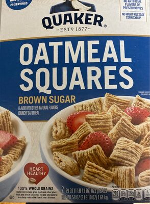 BROWN SUGAR FLAVOR OATMEAL SQUARES CRUNCHY OAT CEREAL, BROWN SUGAR