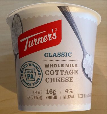 CLASSIC WHOLE MILK COTTAGE CHEESE, CLASSIC