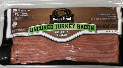 SMOKED UNCURED TURKEY BACON, SMOKED UNCURED TURKEY