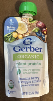 Banana Berry & Veggie Smash Puree with Oats