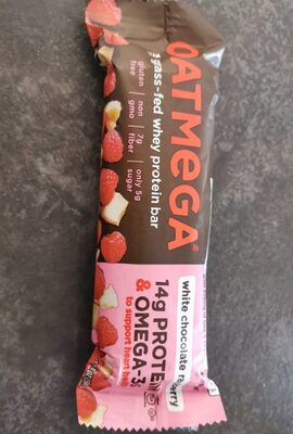 GRASS-FED WHEY PROTEIN BAR, WHITE CHOCOLATE RASPBERRY