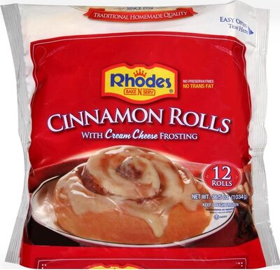 CINNAMON ROLLS WITH CREAM CHEESE FROSTING, CREAM CHEESE FROSTING