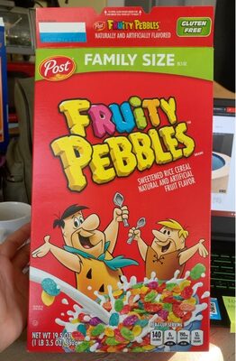 FRUITY PEBBLES SWEETENED RICE CEREAL, FRUITY PEBBLES