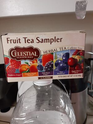 CELESTIAL SEASONINGS, HERBAL TEA CAFFEINE FREE, FRUIT TEA SAMPLER
