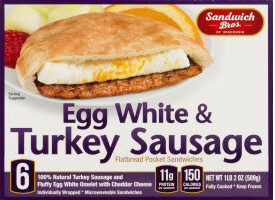 FLATBREAD POCKET SANDWICHES, EGG WHITE & TURKEY SAUSAGE