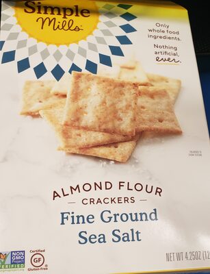 FINE GROUND SEA SALT ALMOND FLOUR CRACKERS, FINE GROUND SEA SALT