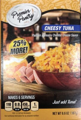 CHEESY TUNA PASTA IN A CREAMY CHEDDAR CHEESE SAUCE, CHEESY TUNA