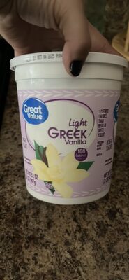 Wal-Mart Stores, Inc. VANILLA FLAVORED LIGHT GREEK NONFAT YOGURT, VANILLA