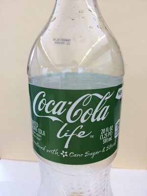 Coca-Cola Life (Reg Cal) 20 fluid ounce (US) Non-Refillable Plastic other Bottle Contour