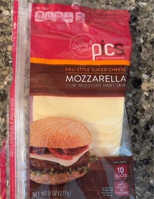 Deli Style Sliced Cheese Mozzarella Low Moisture Part-Skim