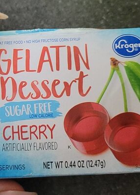 CHERRY FLAVORED GELATIN DESSERT, CHERRY