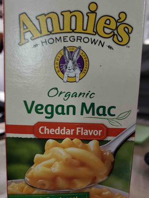 Annie's Organic Vegan Mac Macaroni and Cheddar Flavor Macaroni and Sauce