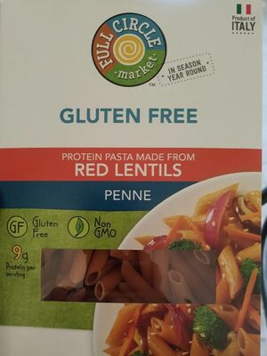GLUTEN FREE PROTEIN PASTA MADE FROM RED LENTILS, PENNE