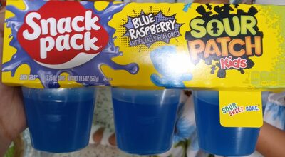 BLUE RASPBERRY FLAVORED SOUR PATCH KIDS JUICY GELS, BLUE RASPBERRY