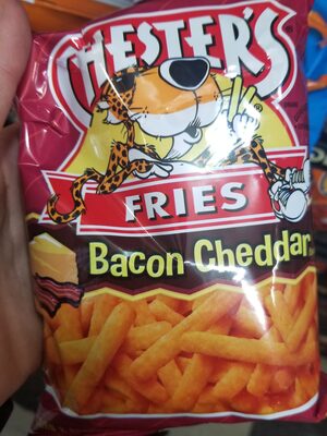 BACON CHEDDAR FRIES FLAVORED CORN & POTATO SNACKS, BACON CHEDDAR