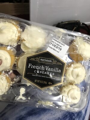FRENCH VANILLA CUPCAKES, FILLED WITH SWEET VANILLA FLAVORED FROSTING, FRENCH VANILLA