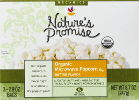GIANT, NATURE'S PROMISE, ORGANIC MICROWAVE POPCORN, BUTTER