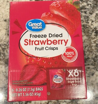 Freeze dried strawberry fruit crisps
