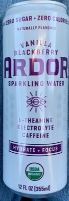 ENERGY VANILLA BLACKBERRY SPARKLING WATER, VANILLA; BLACKBERRY