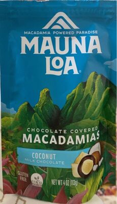 COCONUT MILK CHOCOLATE COVERED MACADAMIAS, COCONUT MILK CHOCOLATE